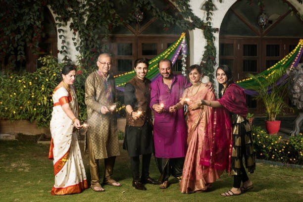 Diwali family celebration